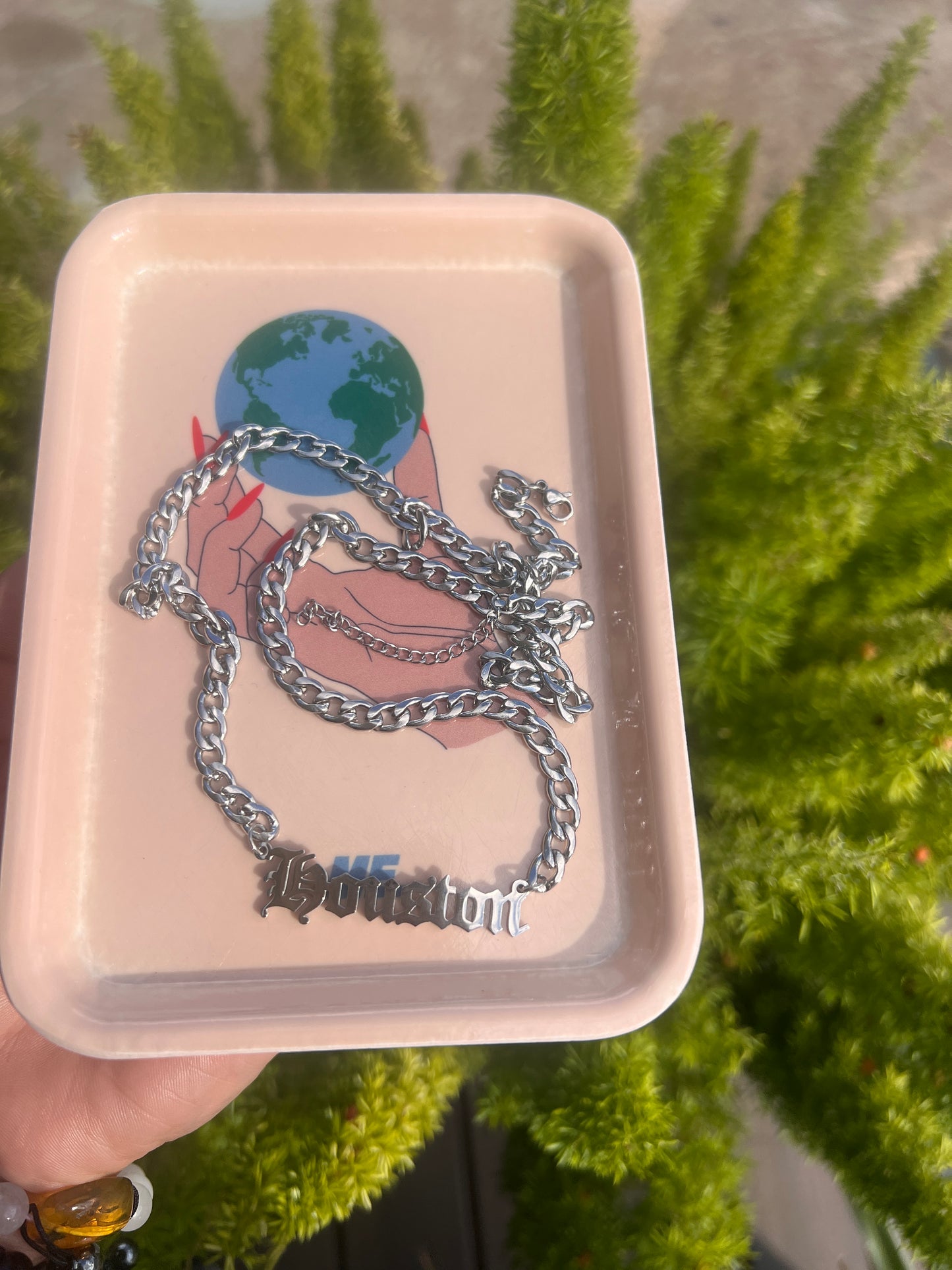 Customizable Old English necklace (SILVER)