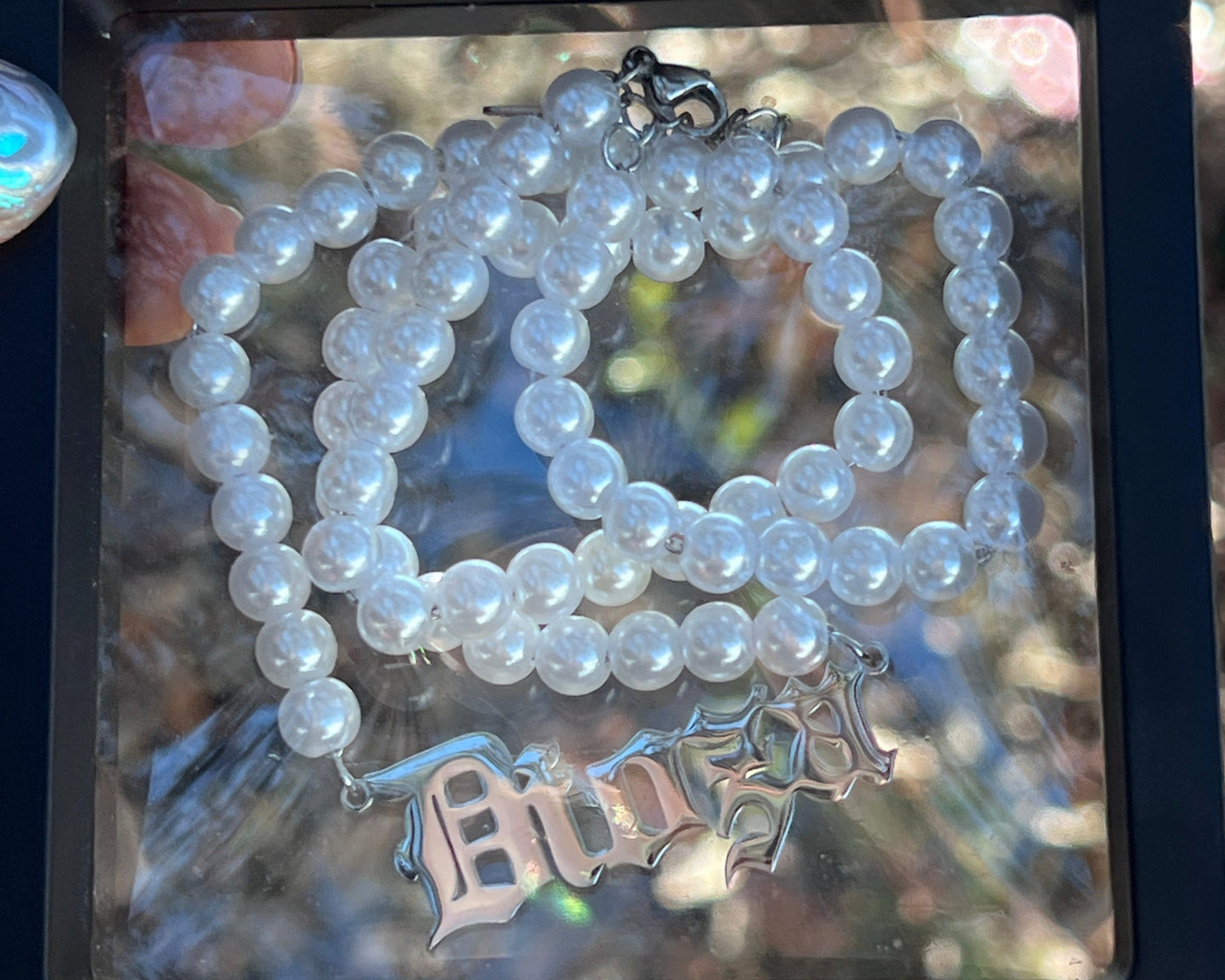 Custom Old English Pearl Chain