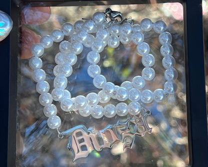 Custom Old English Pearl Chain