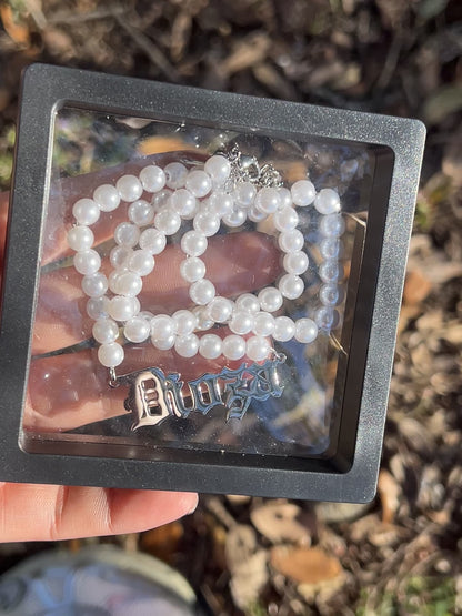 Custom Old English Pearl Chain